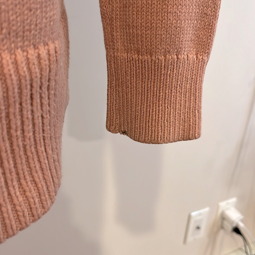 Madewell -woman’s brownstone pullover sweater cotton blend in dusty rose size XS - Picture 15 of 15